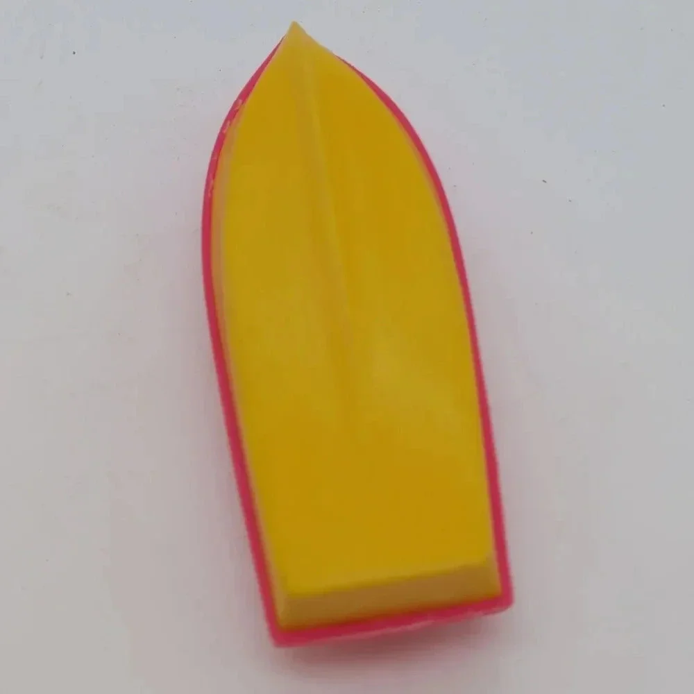 Vintage Red and Yellow Plastic Boat tub toy